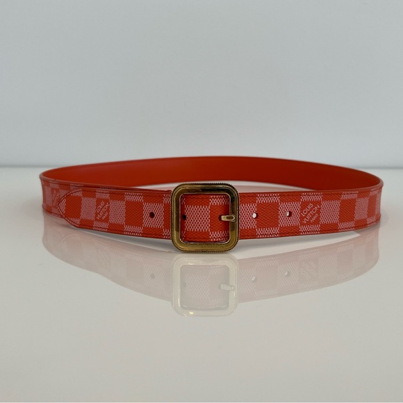 LOUIS VUITTON ORANGE BELT SIZE 90 - Picture 9 of 17